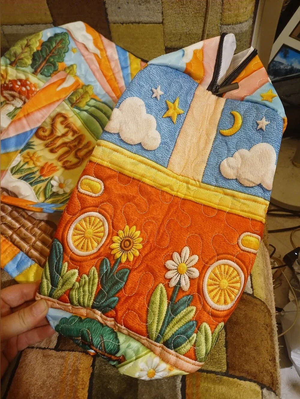 Stay Wild Quilted Tote Bag - Multicolor